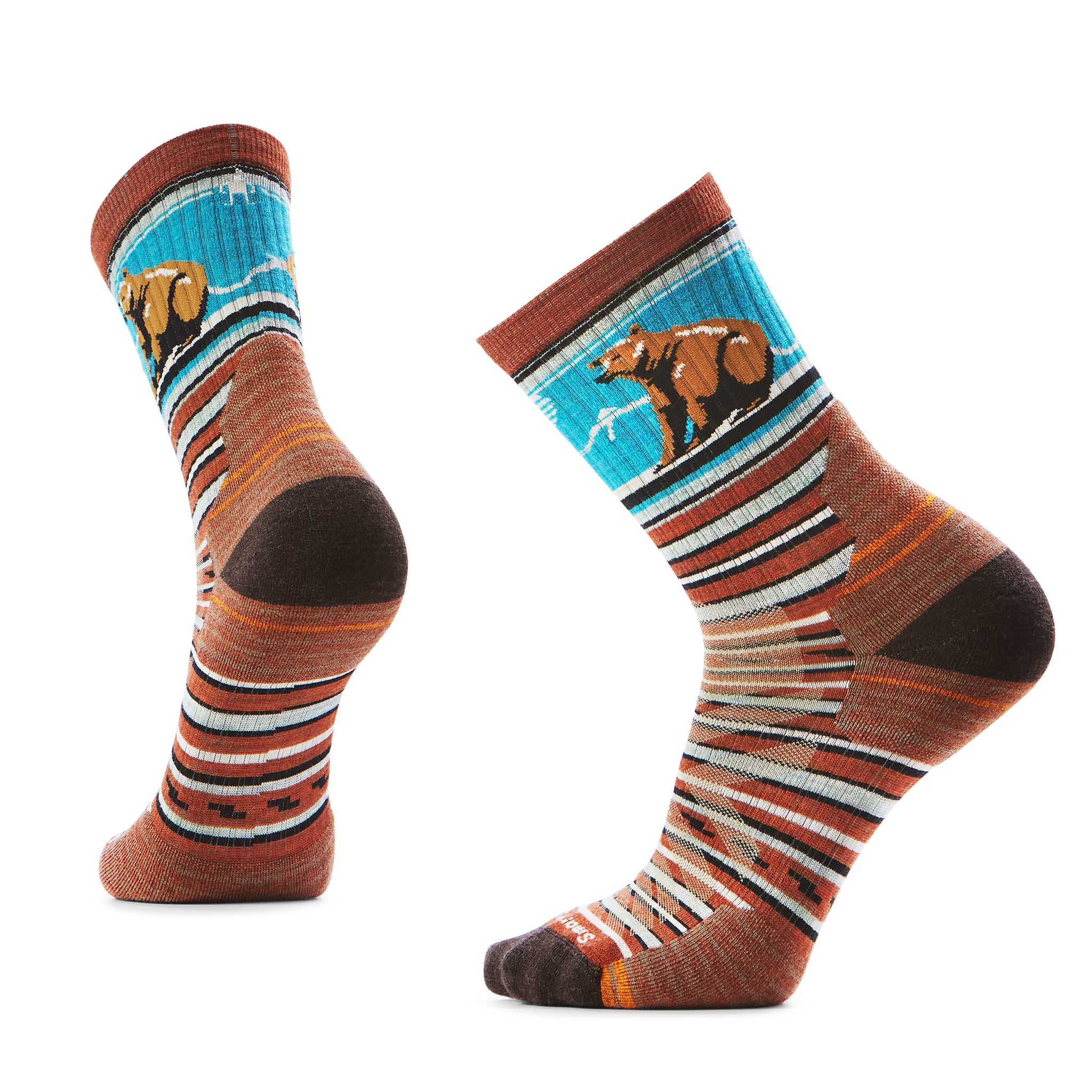 Smartwool mi-chaussette de randonnée rayée Bear pour homme - Image 5