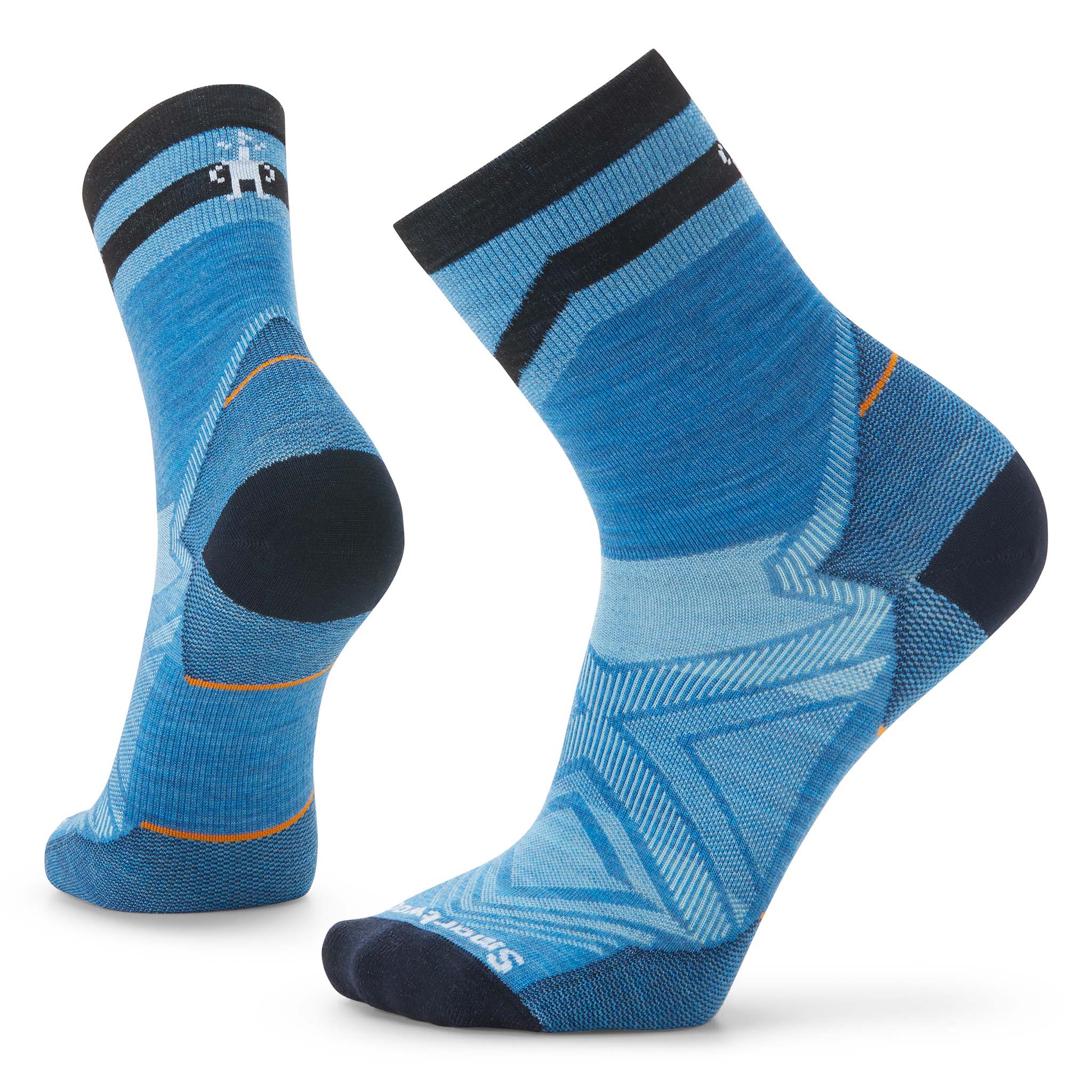 Smartwool Run Zero Cushion mi-chaussettes de course à motif homme - Image 2