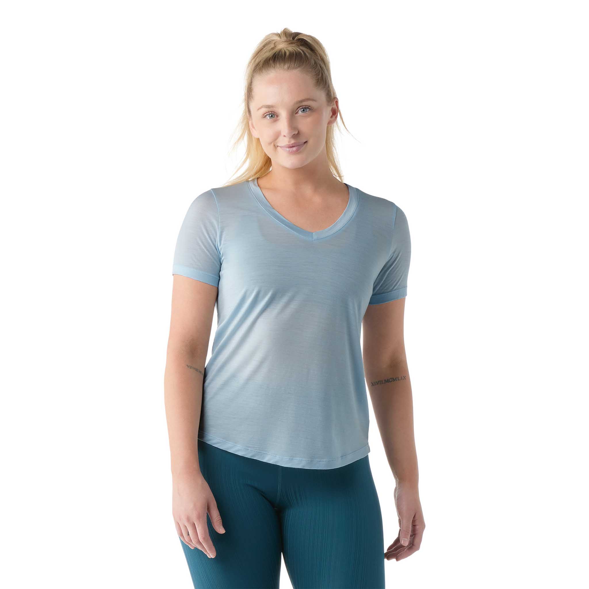 Smartwool t-shirt de sport Active Ultralite à encolure en V pour femme - Image 2
