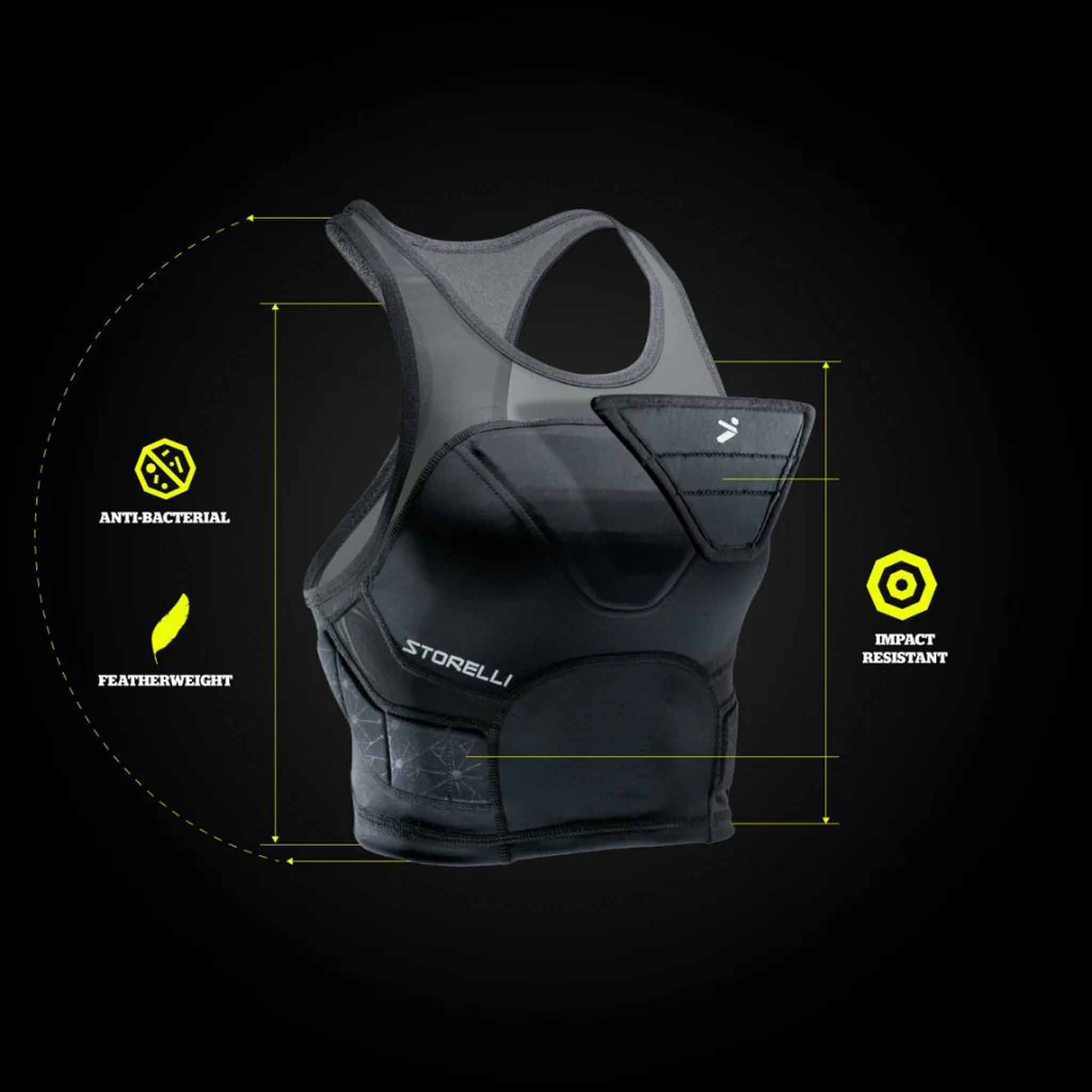Storelli BodyShield Crop Top camisole de protection pour gardienne de but femme - Image 3