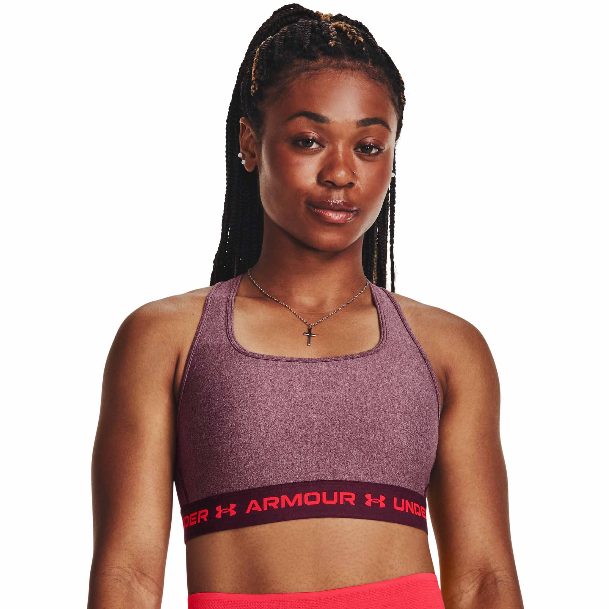 UA Armour® Mid Crossback Heather – Soutien-gorge sport croisé dans le dos