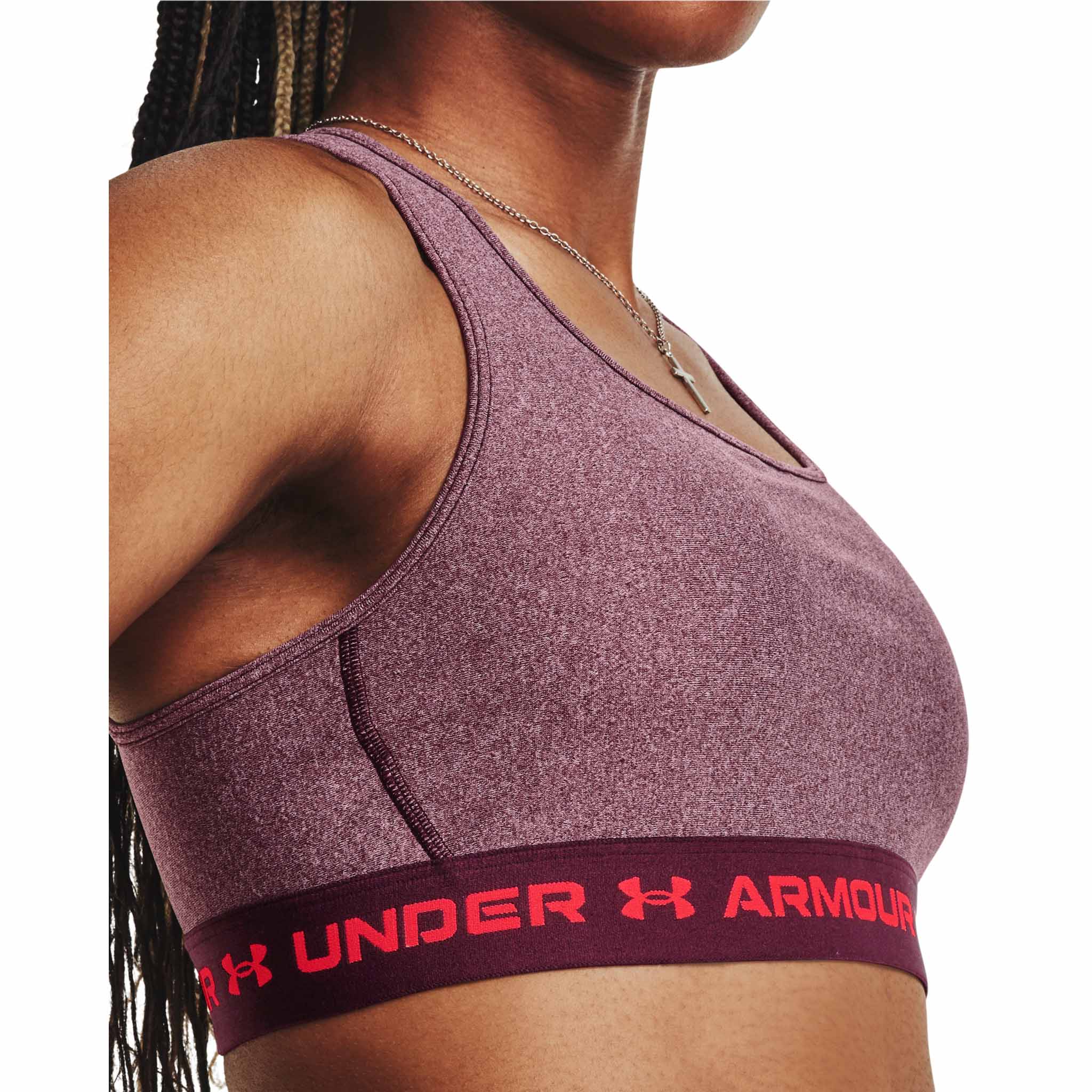 UA Armour® Mid Crossback Heather – Soutien-gorge sport croisé dans le dos - Image 4