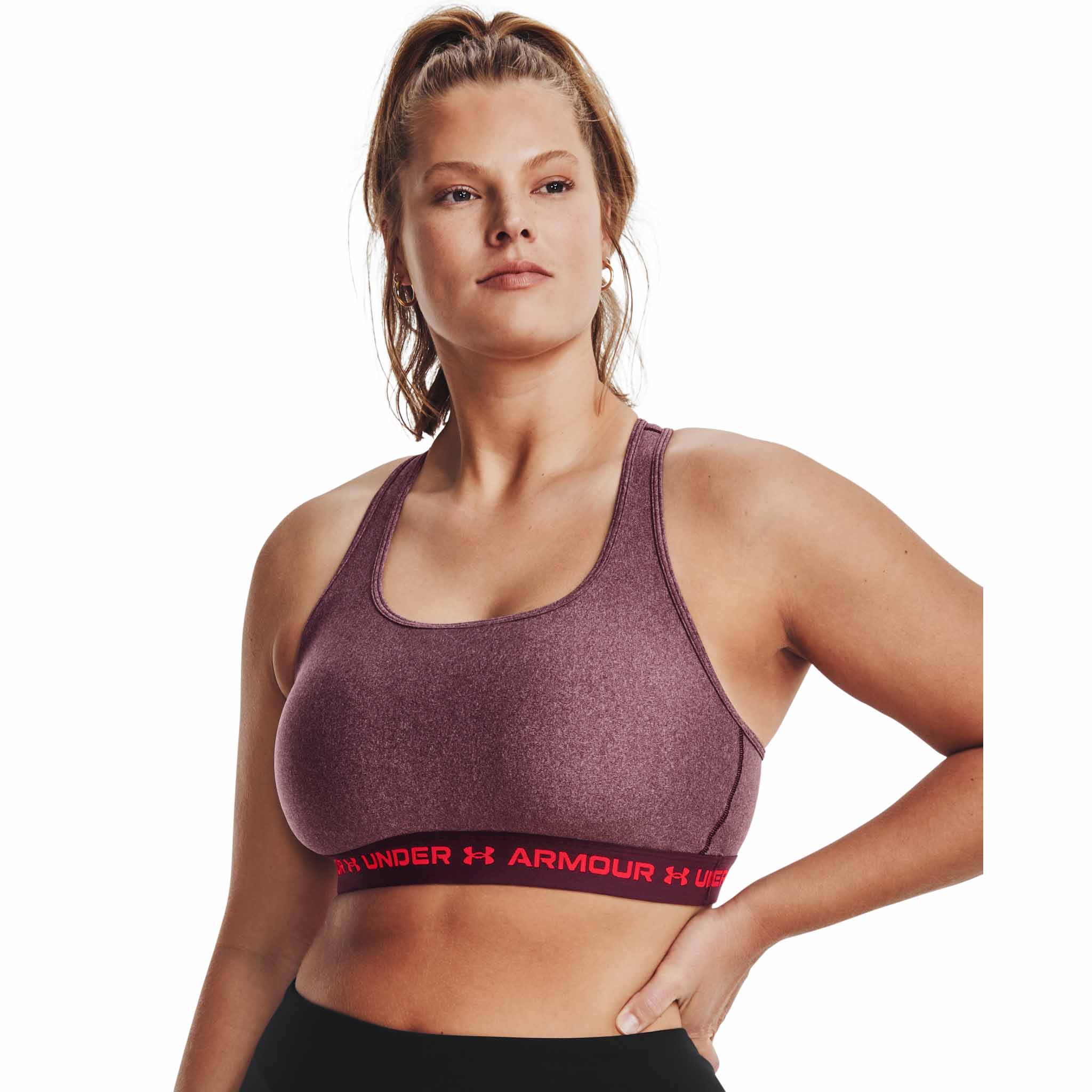 UA Armour® Mid Crossback Heather – Soutien-gorge sport croisé dans le dos - Image 5