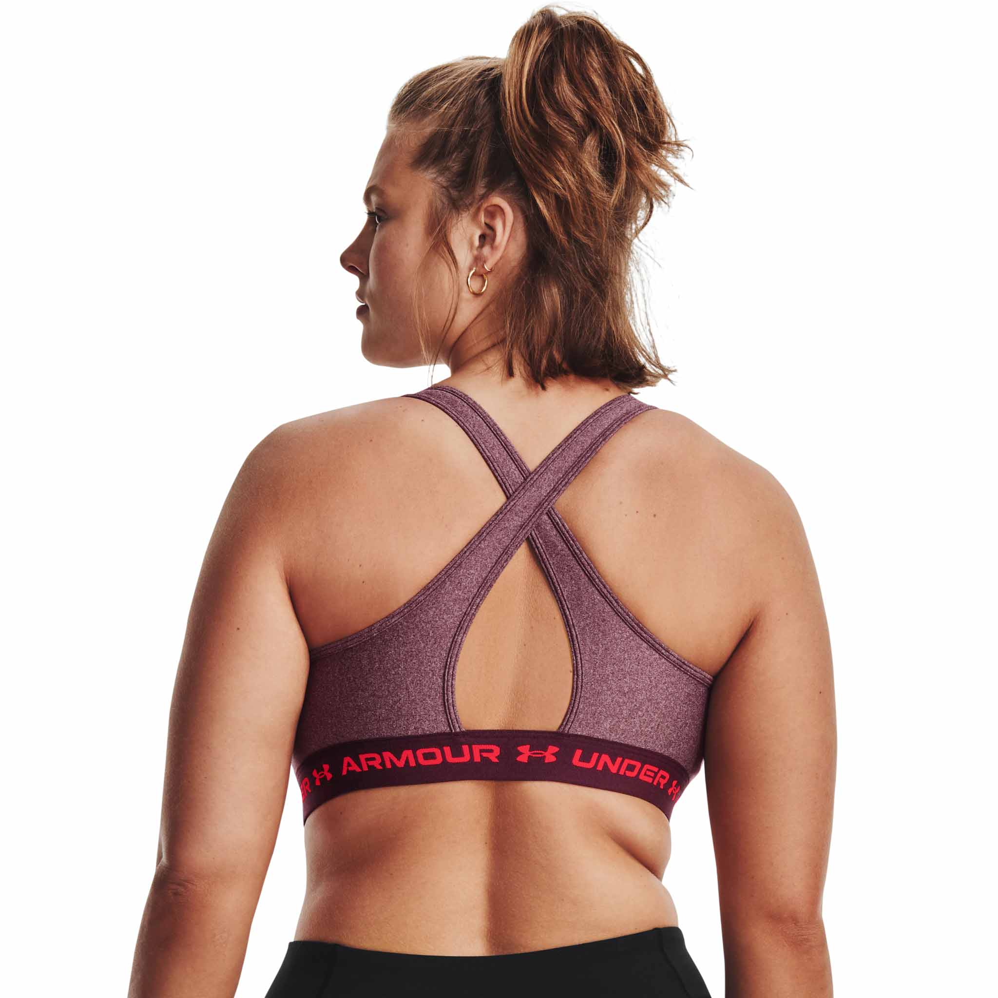 UA Armour® Mid Crossback Heather – Soutien-gorge sport croisé dans le dos - Image 6