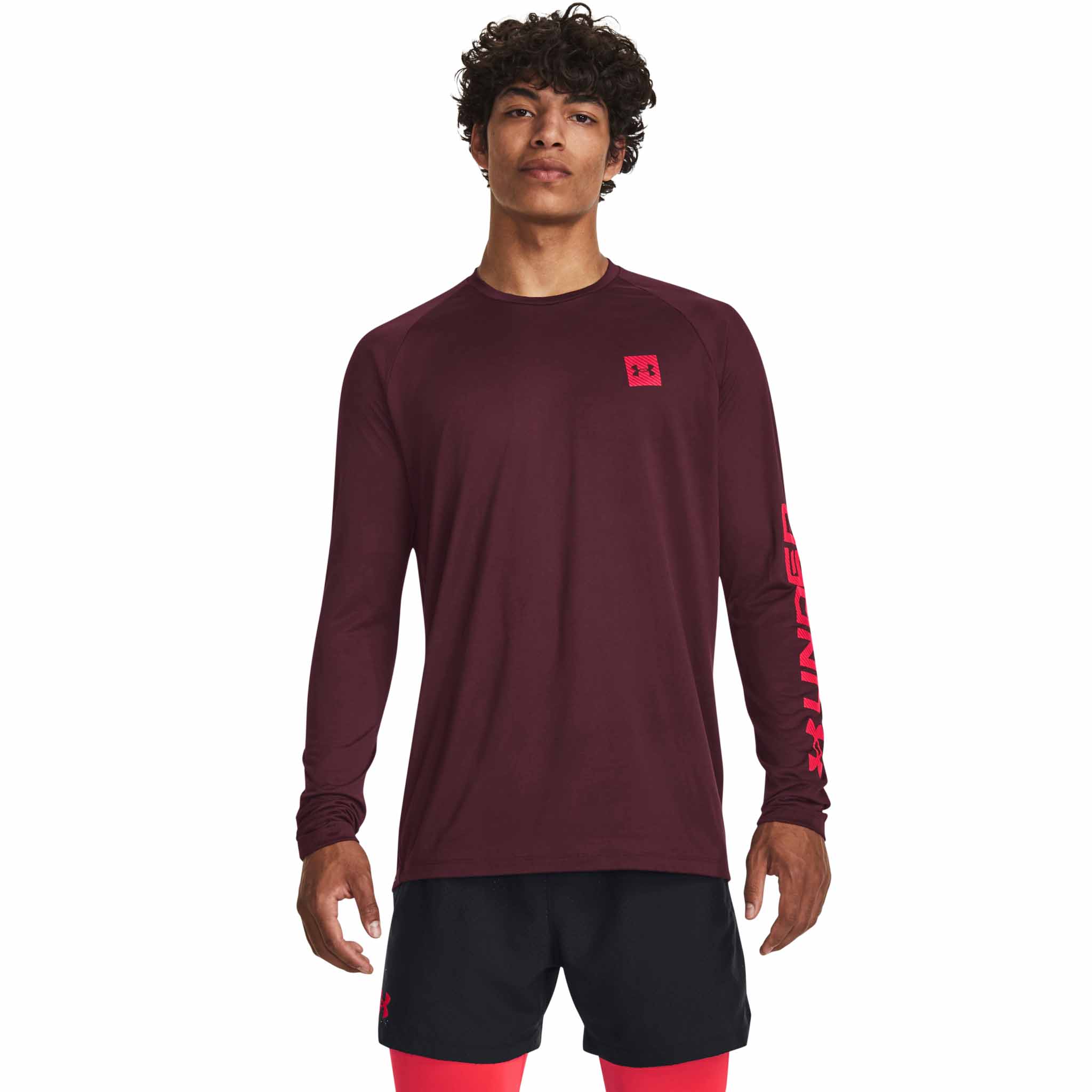 UA Tech Print Fill t-shirt sport à manches longues pour homme
