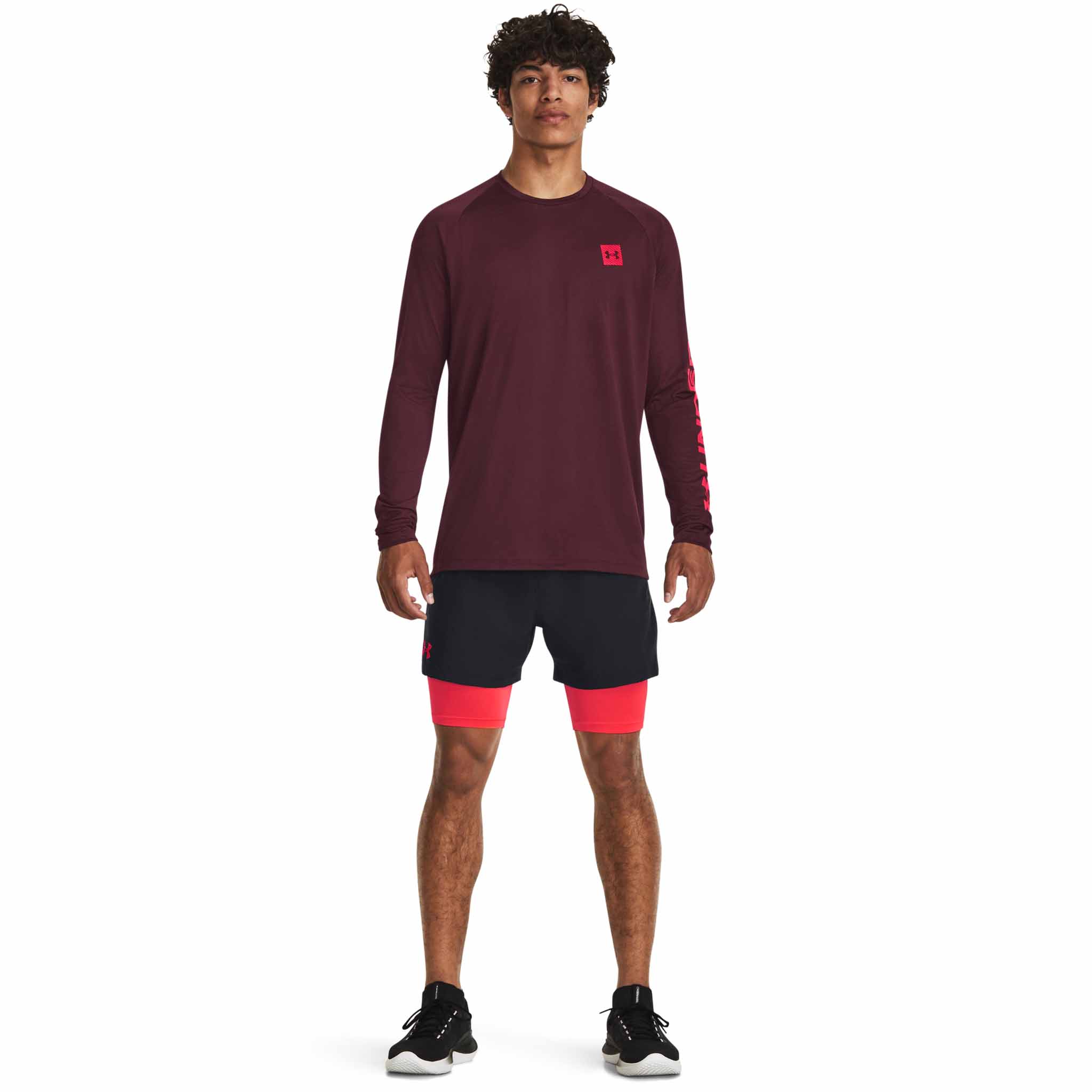 UA Tech Print Fill t-shirt sport à manches longues pour homme - Image 5