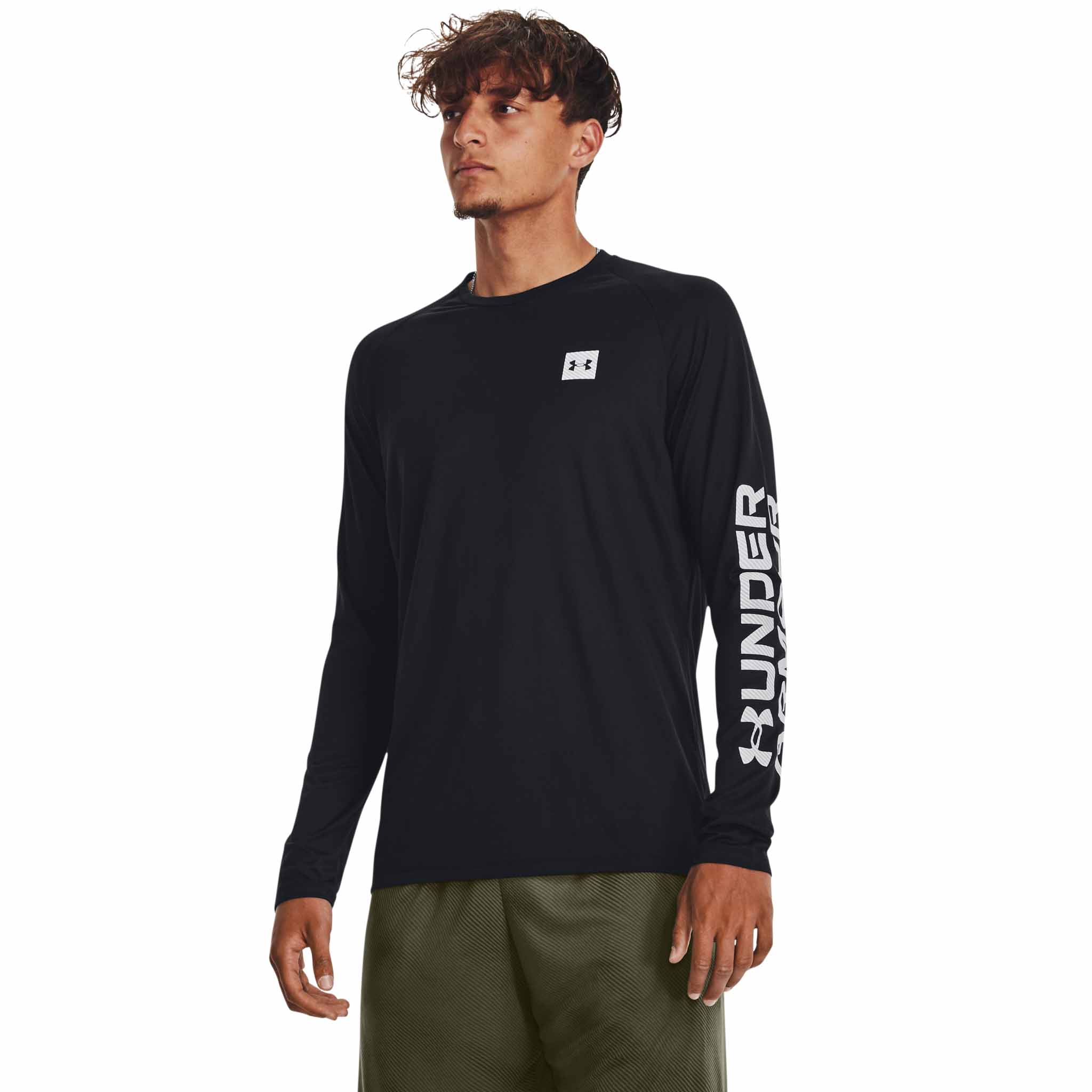 UA Tech Print Fill t-shirt sport à manches longues pour homme - Image 7