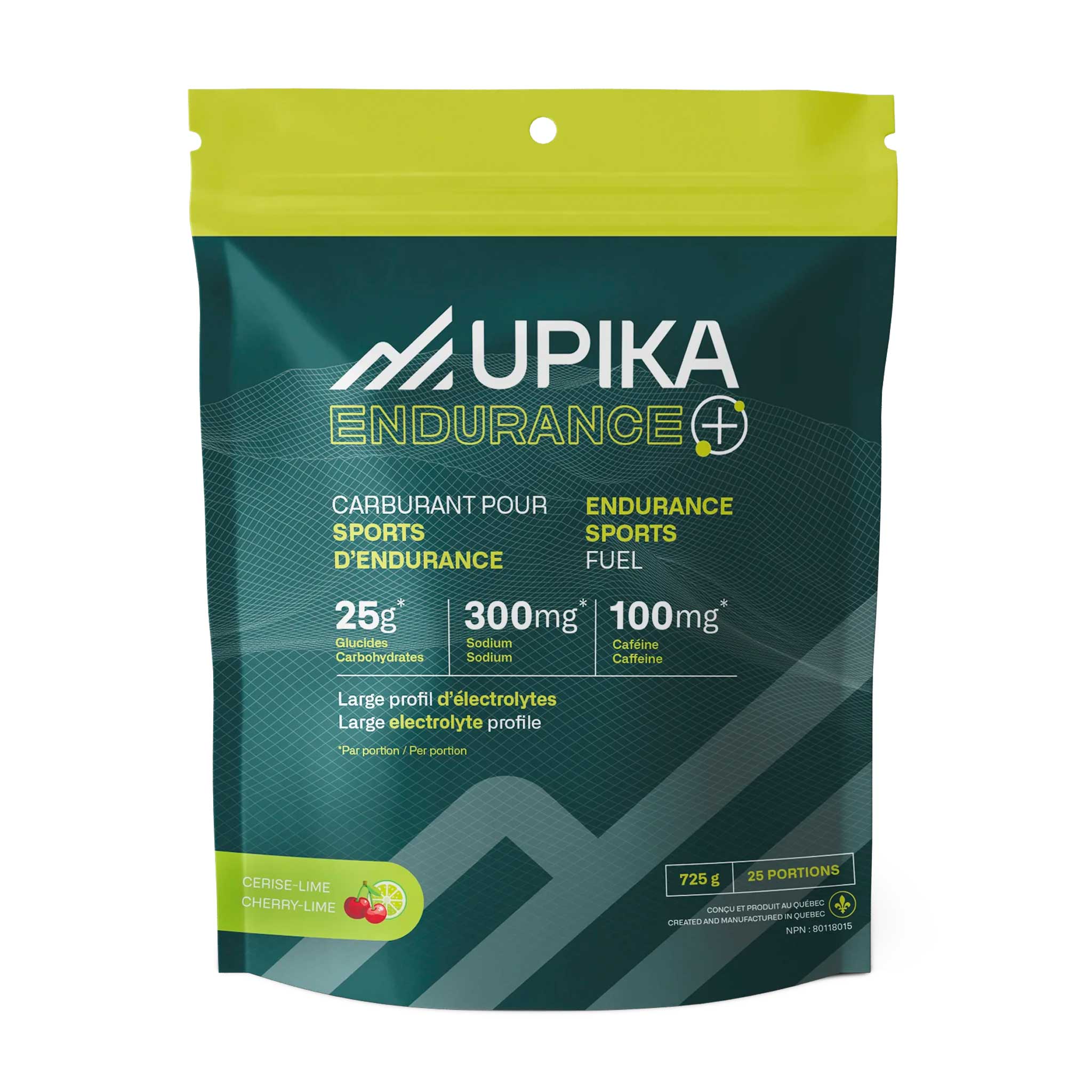 Upika Endurance+ carburant caféiné pour sport d'endurance - 25 portions - Image 2