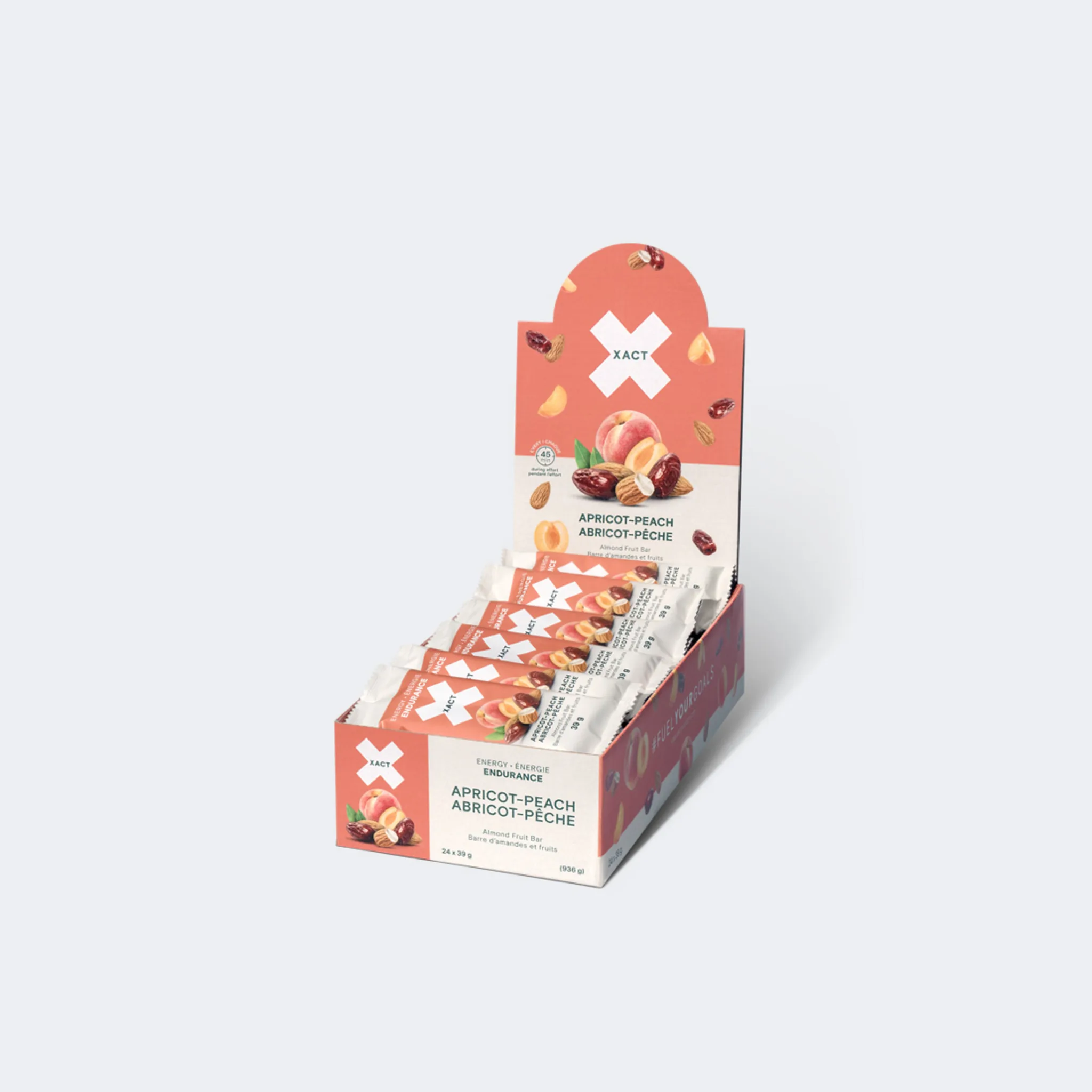 Xact Nutrition Barres Endurance abricot & pêche - boîte de 24
