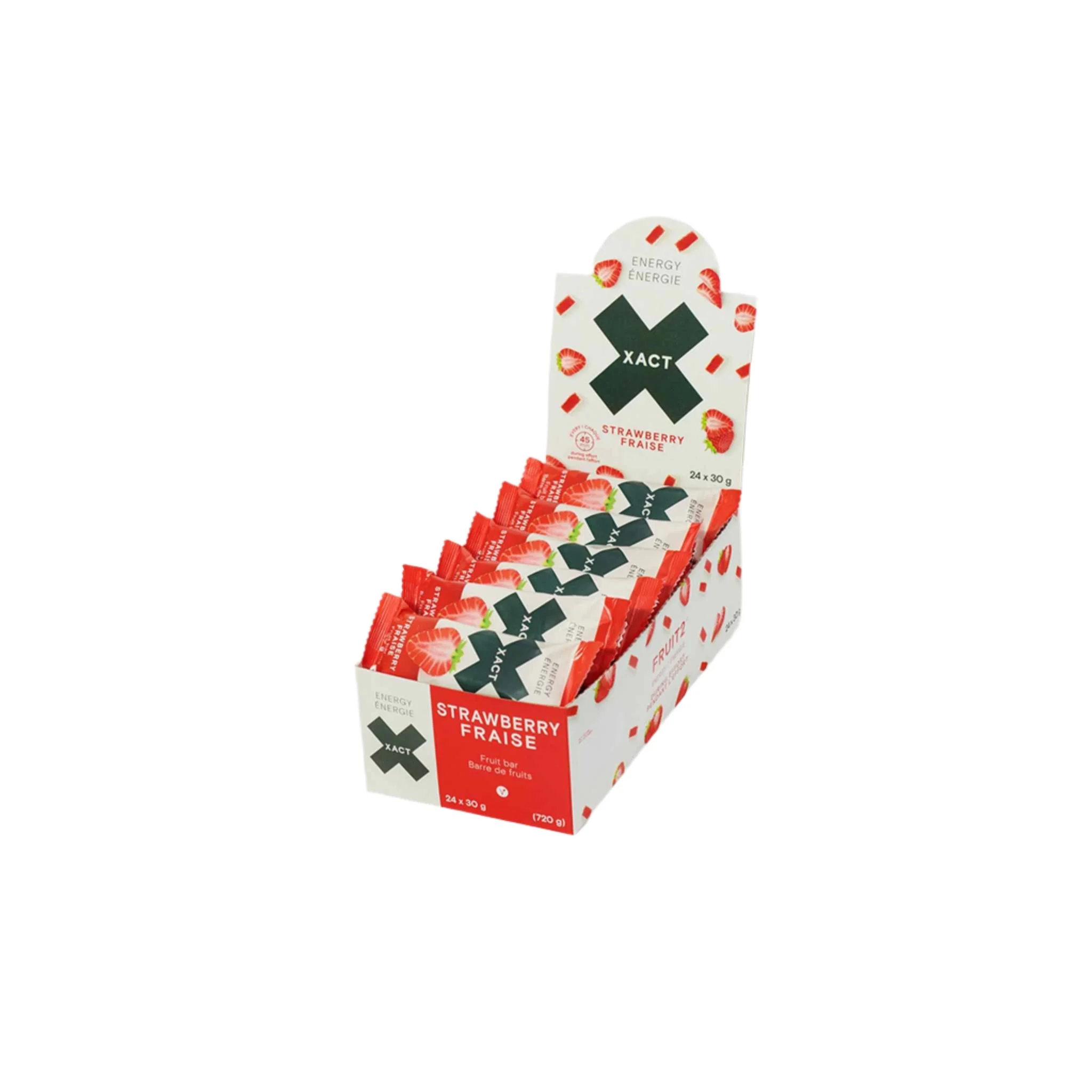 Xact Nutrition Barres énergétiques aux fraises - boîte de 24